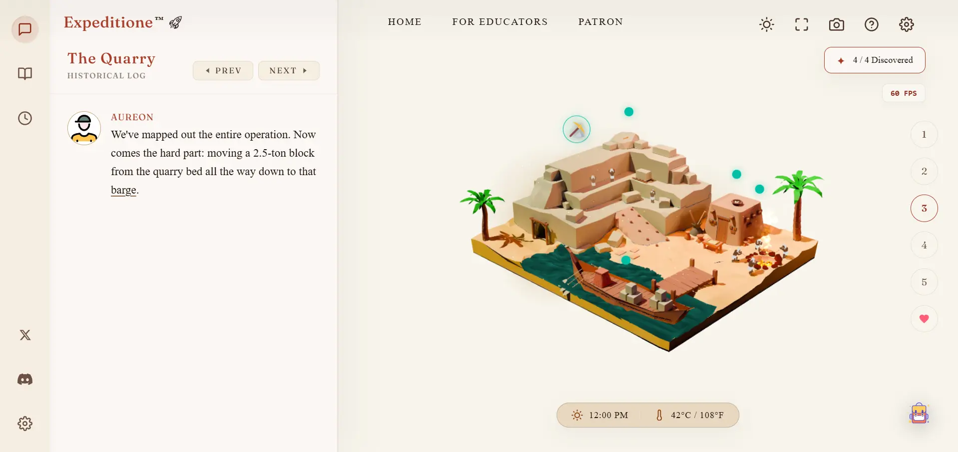 Ancient Egypt Limestone Quarry 3D diorama
