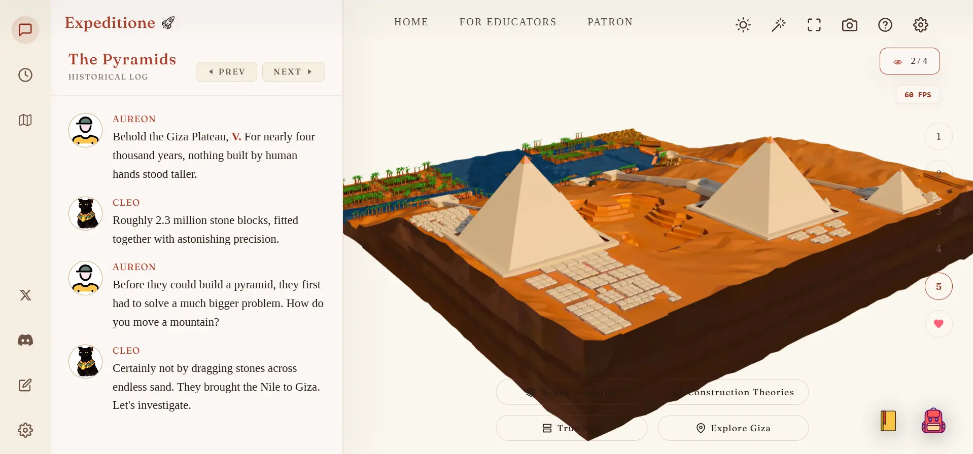 Ancient Egypt Pyramids of Giza 3D diorama