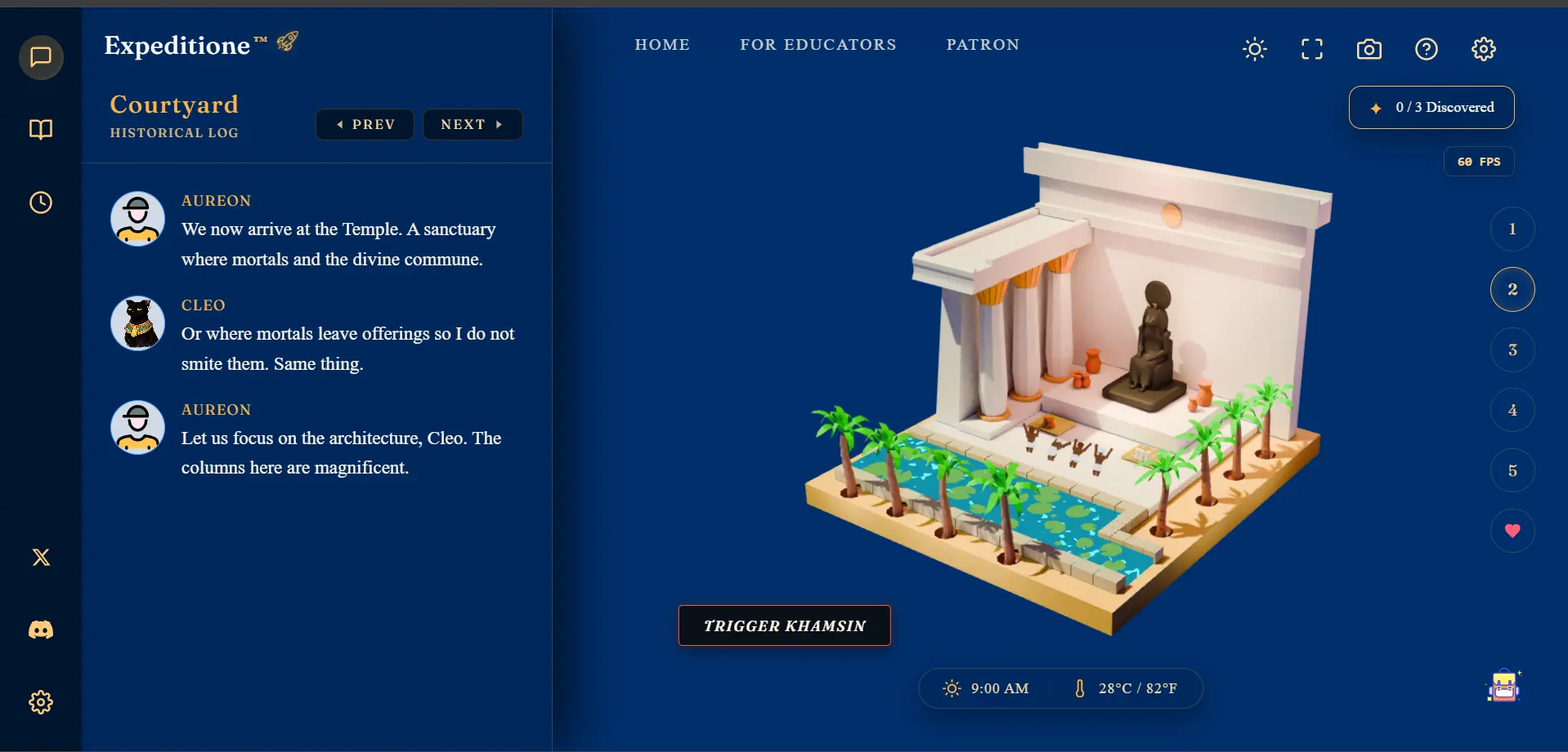 Ancient Egypt Temple Sanctuary 3D diorama